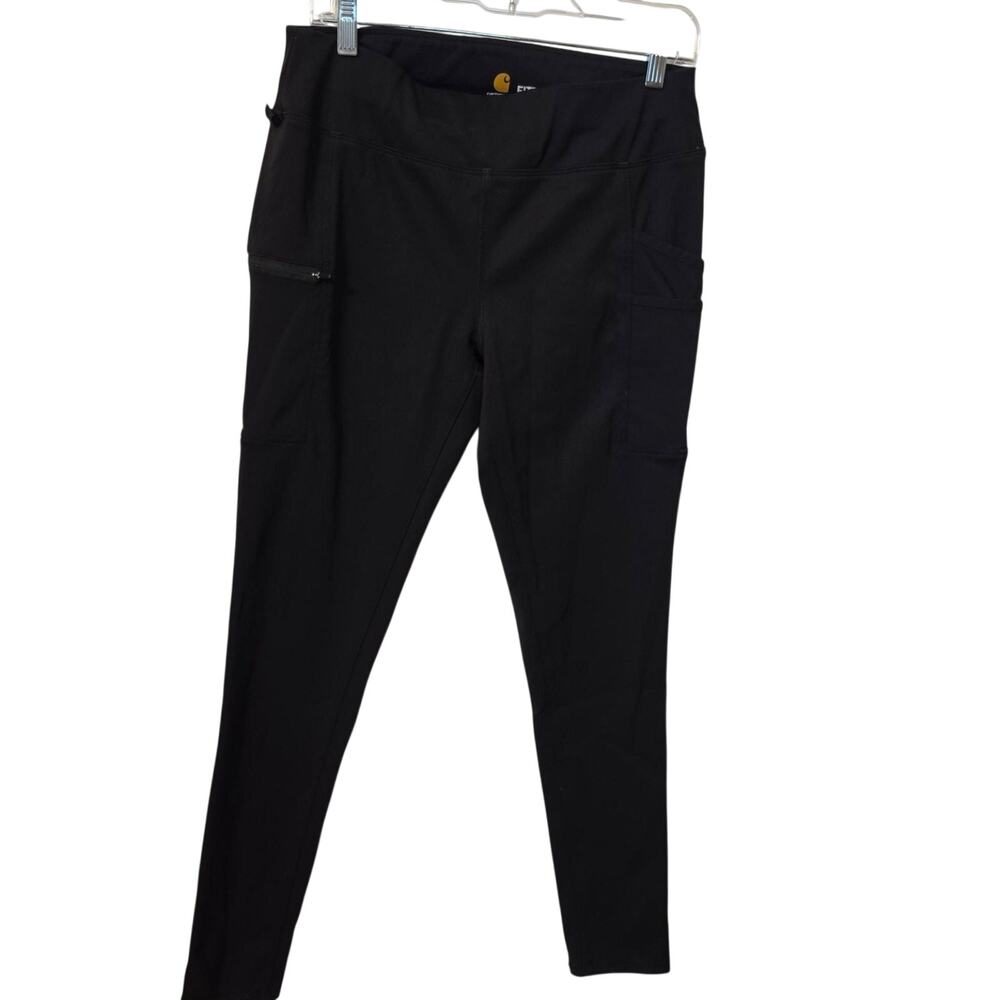 Carhartt Leggings Womens Medium Tall Black Force Fitted Utility Workwear Ankle
